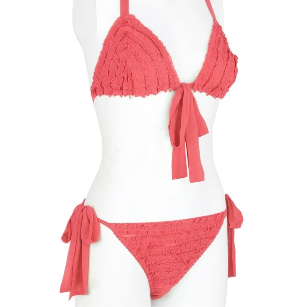 NWT Trashy Diva strip set coral Small pinup 70s lingerie retro glam glam boudoir
